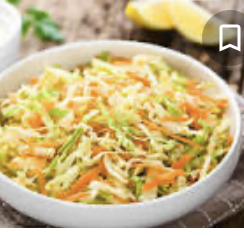 Salade de chou et pousses de soja au sésame