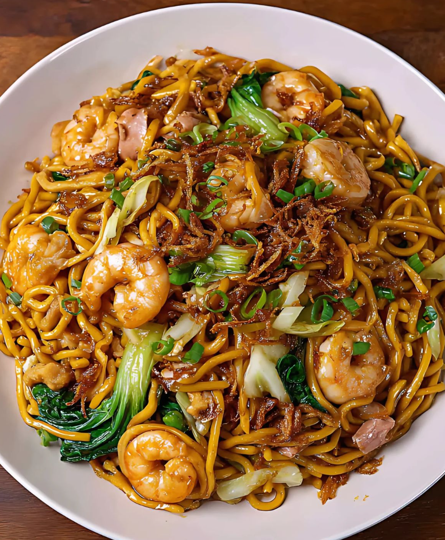 Nouilles sautées aux crevettes