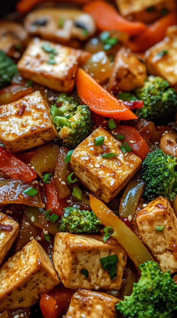 Tofu sauté aux légumes (végétarien)